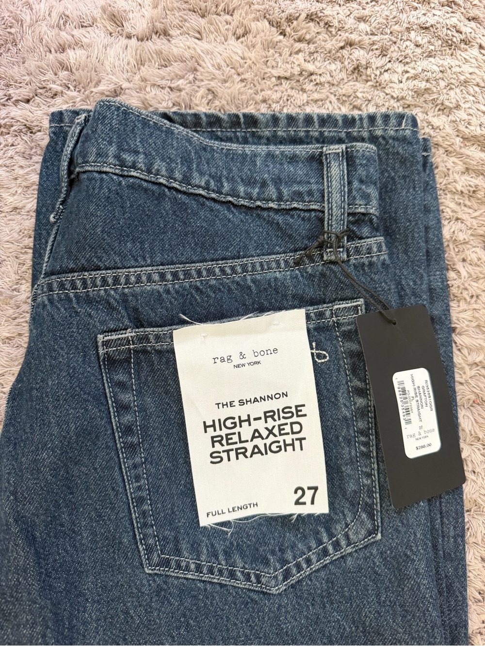 Rag & Bone- High Rise Relaxed Straight Jeans - Picture 1 of 10